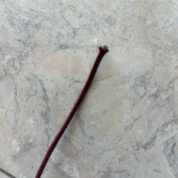 John Varvatos Dress Shoe.  Distressed Grey Canvas shoe with Maroon Laces - Picture 5 of 6